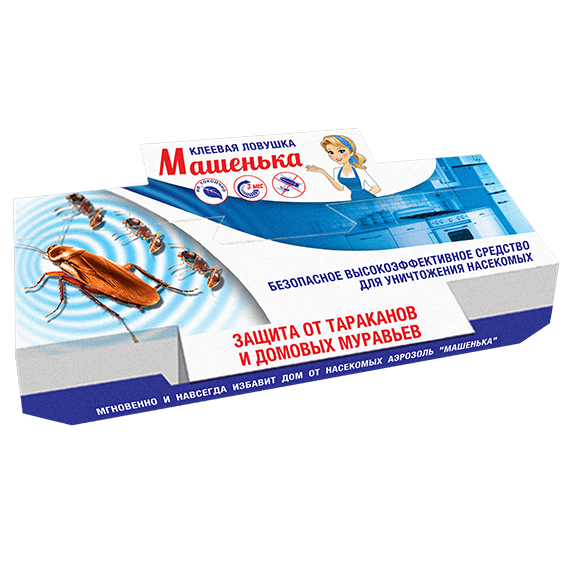 картинка Ловушка клеевая  Машенька от тараканов и дом.муравьев 25г (Агровит) 10/120 магазин Одежда+ являющийся официальным дистрибьютором в России 