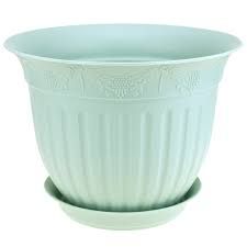 картинка Кашпо Виноград 16 с/п 1л мятный (Техпласт) магазин Одежда+ являющийся официальным дистрибьютором в России 