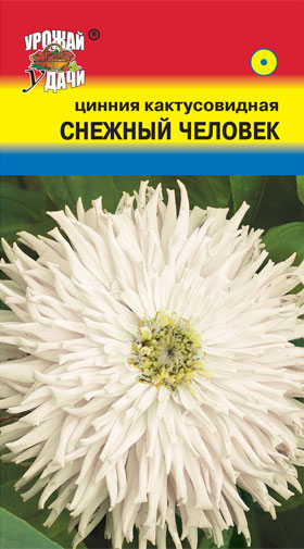 картинка Цинния Снежный человек 0,2г ц/п *(УУ) магазин Одежда+ являющийся официальным дистрибьютором в России 