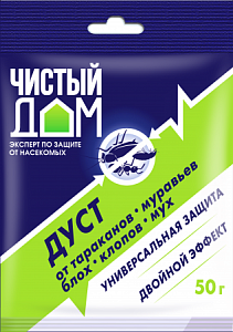 Дуст 50г (ТехЭкс) 10/100 от тараканов, блох, клопов