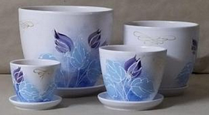 Горшок керамич Пролеска синяя 1,65л (Беларусь)