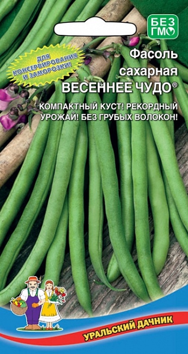 картинка Фасоль Весеннее чудо 10шт ц/п (УД) зеленая,кустовая,спаржевая магазин Одежда+ являющийся официальным дистрибьютором в России 