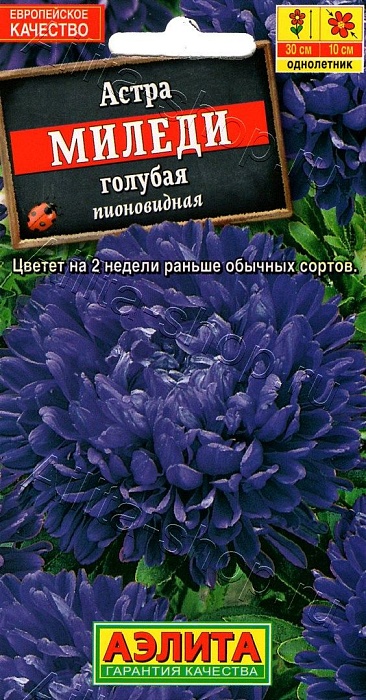 картинка Астра Миледи голубая 0,2г ц/п (Аэлита) магазин Одежда+ являющийся официальным дистрибьютором в России 
