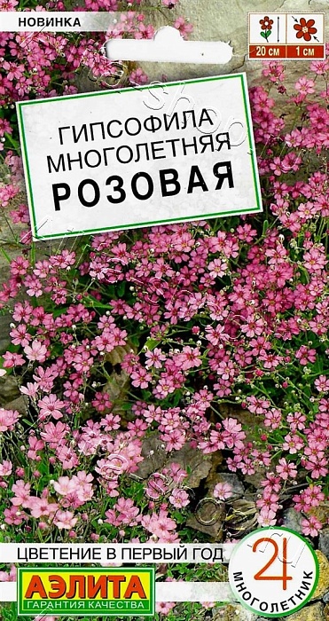 картинка Гипсофила Розовая многолетняя 0,05г ц/п (Аэлита) магазин Одежда+ являющийся официальным дистрибьютором в России 