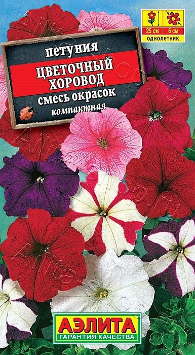 картинка Петуния Цветочный хоровод, смесь 0,1г ц/п (Аэлита)  магазин Одежда+ являющийся официальным дистрибьютором в России 