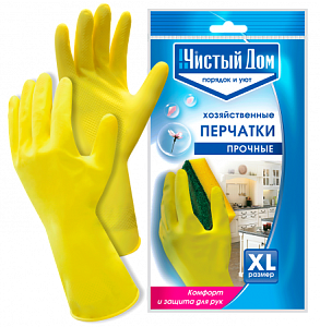Перчатки хозяйственные (ХL) 12шт/уп (ТехЭкс)