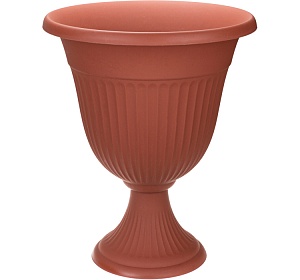 Кашпо Ливия 30 терракот высокий на ножке М3202 (М пласт)