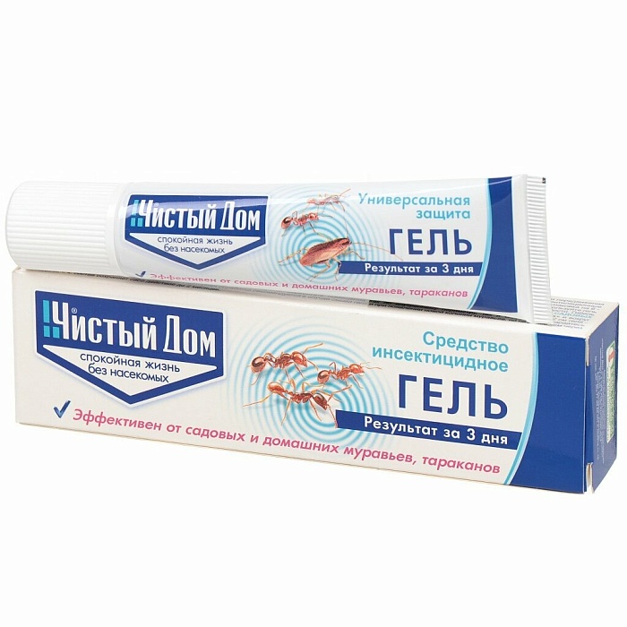 картинка Гель Чистый дом от сад.муравьев и тараканов 35мл (ТехЭкс) 5/40 магазин Одежда+ являющийся официальным дистрибьютором в России 