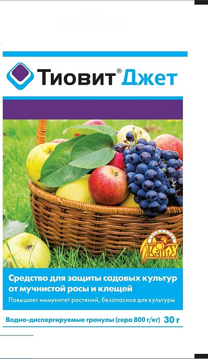 Тиовит Джет 30г (ВХ) 10/100 от мучнистой росы, клеща