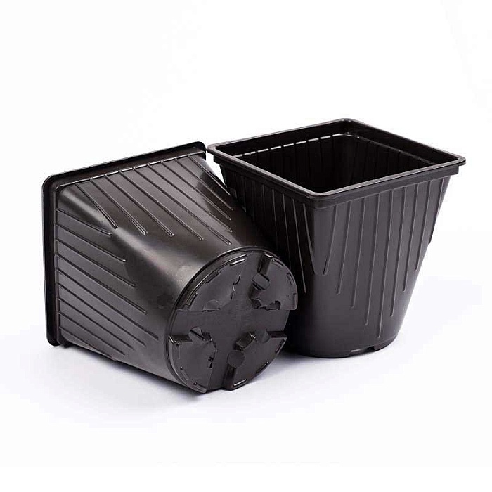 картинка Горшок для рассады квадратный 13*13*13 1,5л мягкий (Амина) 10/650 магазин Одежда+ являющийся официальным дистрибьютором в России 