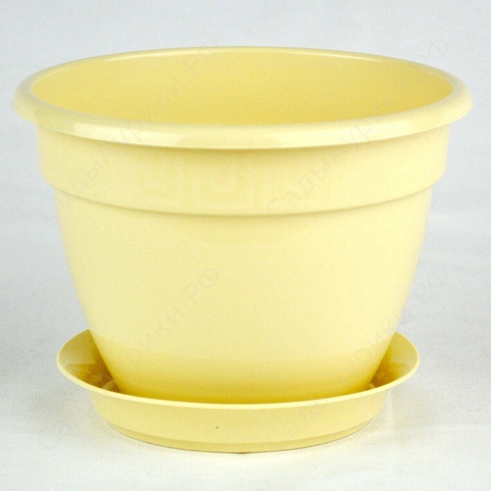 картинка Кашпо Антик 17 крем 1,6л (Техпласт) магазин Одежда+ являющийся официальным дистрибьютором в России 