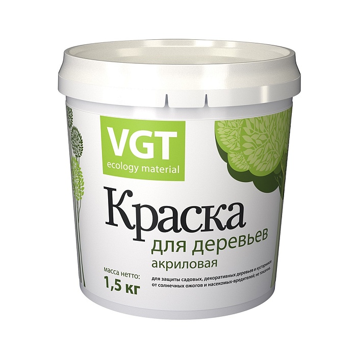 картинка Краска д/садовых деревьев акриловая 1,5кг (VGT) 3/6 магазин Одежда+ являющийся официальным дистрибьютором в России 