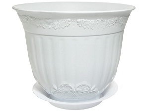 Кашпо Европа 31л с/п белый (М пласт)