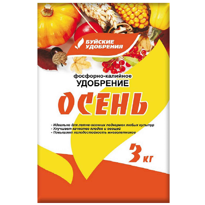 картинка Удобрение Осень 3кг (БХЗ) 3/5/360 фосфорно-калийное магазин Одежда+ являющийся официальным дистрибьютором в России 