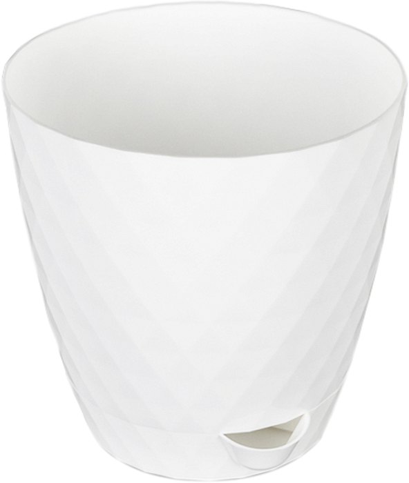 картинка Кашпо Румба 3л Белый (ПластАвеню) 2/24 магазин Одежда+ являющийся официальным дистрибьютором в России 