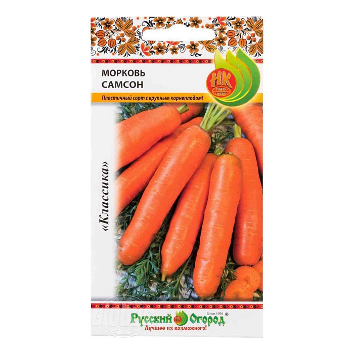 Морковь Самсон 1г ц/п (НК) Русский огород