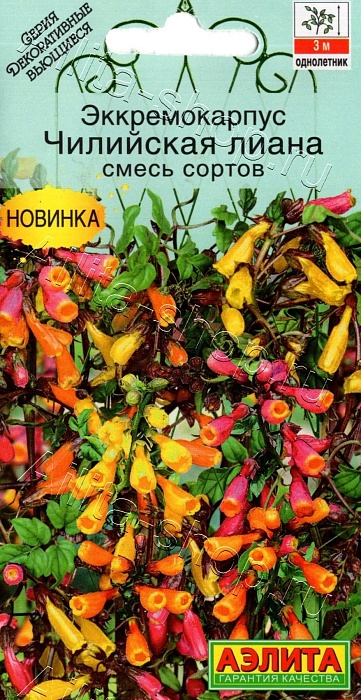картинка Эккремокарпус Чилийская лиана, смесь 0,05г ц/п (Аэлита)  магазин Одежда+ являющийся официальным дистрибьютором в России 