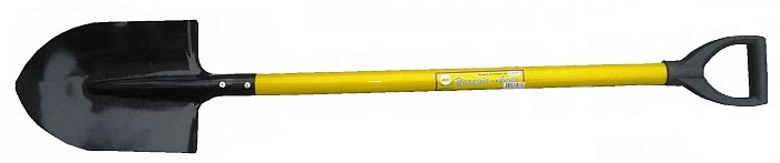 Лопата штыковая ЛУ с желт.череноком и V-ручкой (УЛ) 030224 (Иагро)