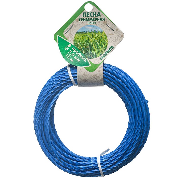 картинка Леска триммерная "Квадрат" витая д3мм 15м (Садовита) магазин Одежда+ являющийся официальным дистрибьютором в России 