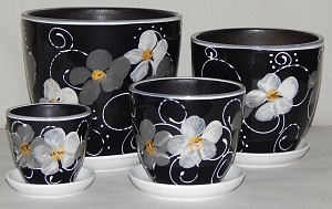 Горшок керамич Ночная фиалка 0,35л (Беларусь)