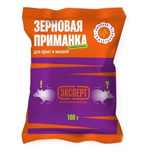 Зерновая приманка для крыс и мышей Эксперт 100г (ЛамаТ) 10/