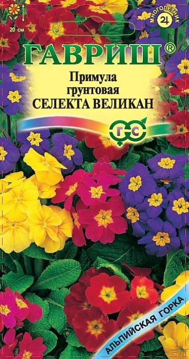 картинка Примула Великан селекта, смесь 10шт ц/п (Гавриш) магазин Одежда+ являющийся официальным дистрибьютором в России 