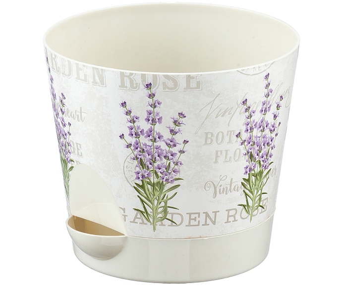 картинка Кашпо Ника 18 с/п 2,7л Лаванда М3078 (М пласт) магазин Одежда+ являющийся официальным дистрибьютором в России 