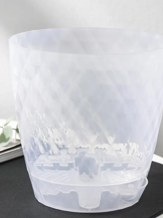 картинка Кашпо Румба 3л Прозрачный (ПластАвеню) 2/24 магазин Одежда+ являющийся официальным дистрибьютором в России 