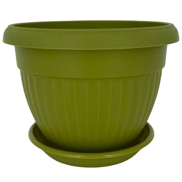 картинка Кашпо Флора 20 с/п 2,6л папоротник (Техпласт) магазин Одежда+ являющийся официальным дистрибьютором в России 