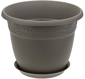 Кашпо Рябина 35 с/п французский серый 14,7л (М пласт) М3059