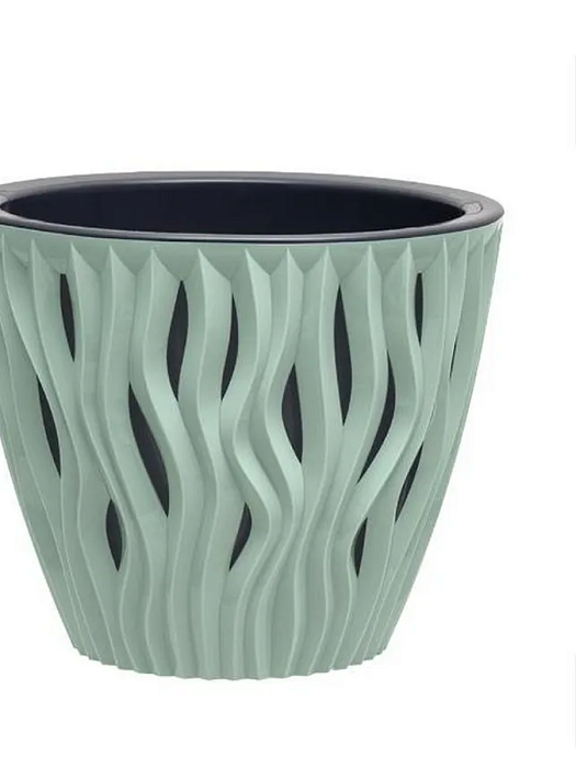 картинка Кашпо Вдохновение 3л нефрит КШ-0956 (ВМС) магазин Одежда+ являющийся официальным дистрибьютором в России 