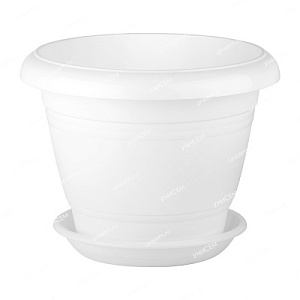 Кашпо Фестона 22 3,3л с/п белый (Техпласт)