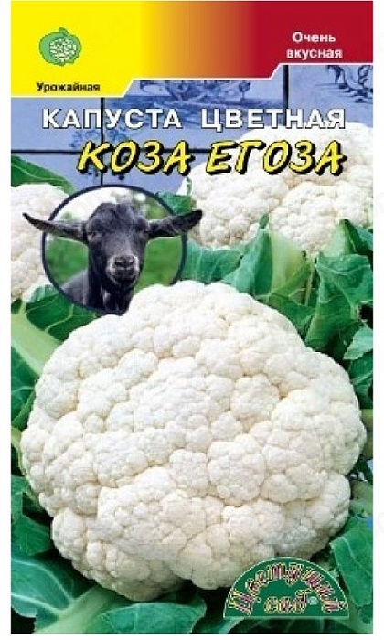 картинка Капуста цветная Коза Егоза 0,5г ц/п (ЦвСад) магазин Одежда+ являющийся официальным дистрибьютором в России 
