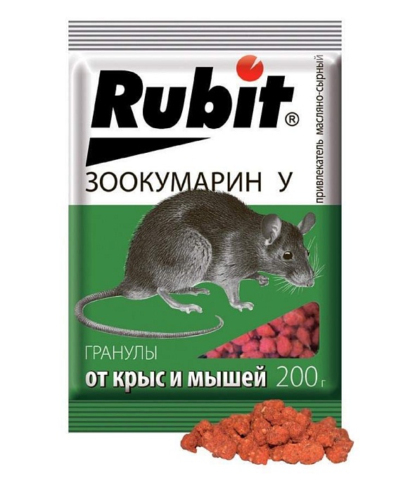 картинка Зоокумарин гранулы сырный 200г Рубит *(Летто) 5/35 магазин Одежда+ являющийся официальным дистрибьютором в России 