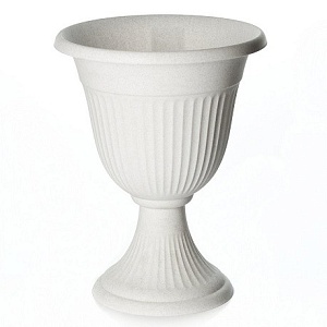 Кашпо Ливия 35 мрамор высокий с ножкой М3203 (М пласт)