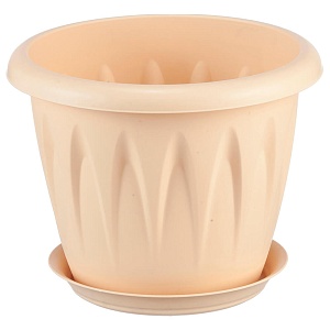 Кашпо Алиция 20 с/п белая глина 2,6л (М пласт) 