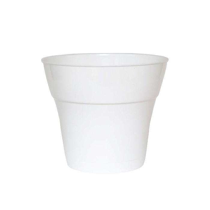картинка Кашпо Тоскана 17 белый 2,25л (Техпласт) магазин Одежда+ являющийся официальным дистрибьютором в России 