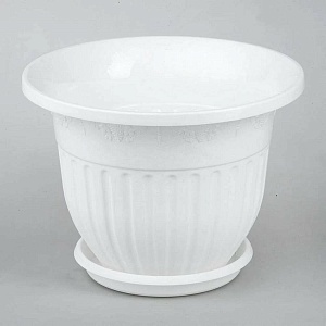 Кашпо Лозанна 3л с/п белый БШ1614 (Альтернатива) 