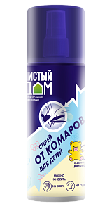 Спрей от комаров для детей Чистый дом 95мл (ТехЭкс) 4/24