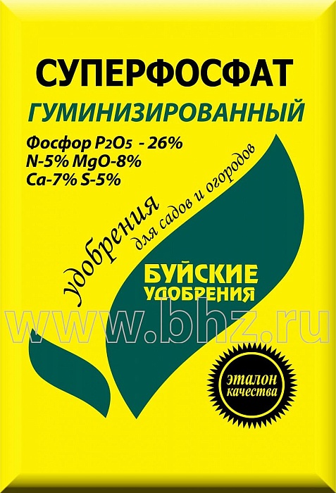 картинка Суперфосфат гуминизированный 0,9кг (БХЗ) 5/15 магазин Одежда+ являющийся официальным дистрибьютором в России 