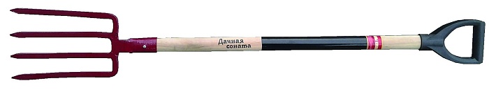 картинка Вилы Копальные с черенком и V-ручкой 040136 (АгроСоната) магазин Одежда+ являющийся официальным дистрибьютором в России 