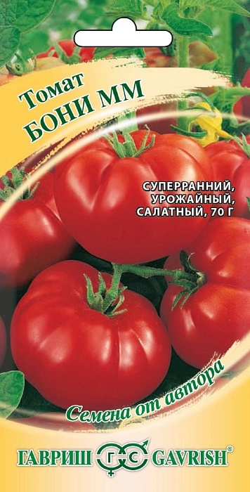 картинка Томат Бони ММ 0,05г ц/п (Гавриш) ультраранний, низкорослый магазин Одежда+ являющийся официальным дистрибьютором в России 