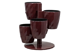 Кашпо Каскад RUBY Квадро Бордо 1л КШ-8619 (ВМС)
