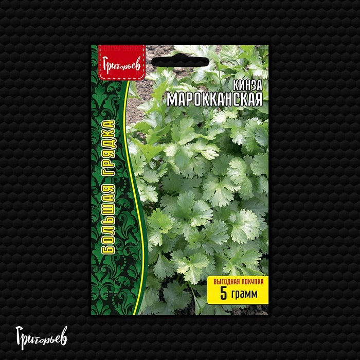 картинка Кинза Марокканская ВП 5г (Григорьев) магазин Одежда+ являющийся официальным дистрибьютором в России 