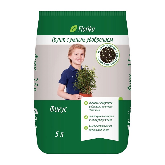 картинка Грунт Флорика Фикус Пальма 5л (ЛамаТ) 5/300 магазин Одежда+ являющийся официальным дистрибьютором в России 
