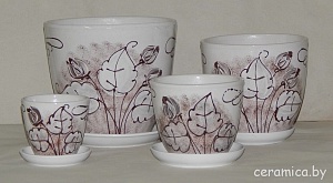 Горшок керамич Пролеска коричневая 2,5л (Беларусь)