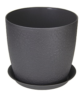Кашпо Верона 16 2,3л с/п графитовый М3096 (М пласт) 