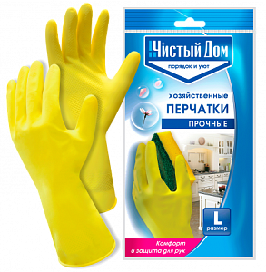 Перчатки хозяйственные (L) 12шт/уп (ТехЭкс)