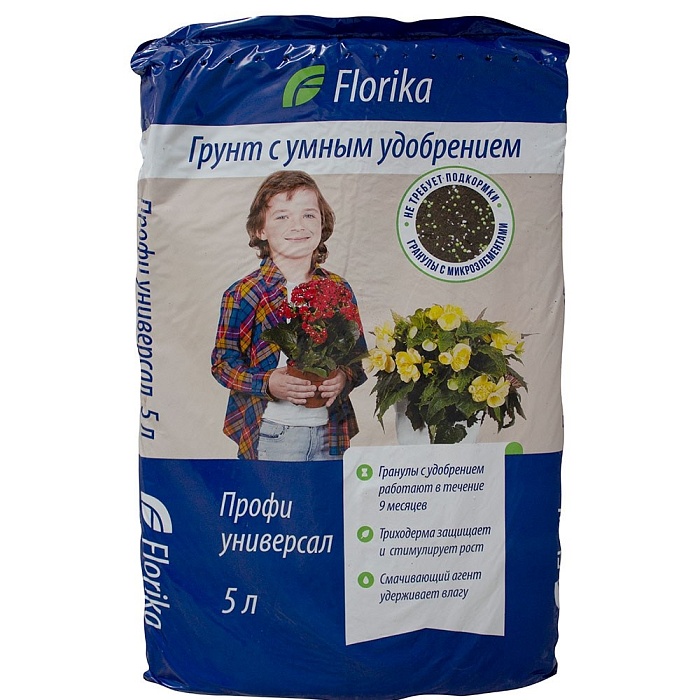 картинка Грунт Флорика Цвет.Профи Универсал 5л (ЛамаТ) 5/300 магазин Одежда+ являющийся официальным дистрибьютором в России 
