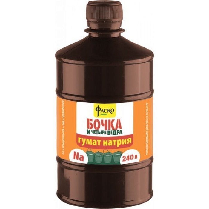 картинка Бочка и 4 ведра Гумат Натрия 0,6л Огородник (Фаско) 3/9 магазин Одежда+ являющийся официальным дистрибьютором в России 
